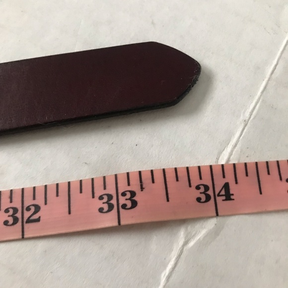 Leather Belt Signed Concho Navajo Buckle Jennie Blackgoat Genuine Silver Brown - Picture 12 of 16